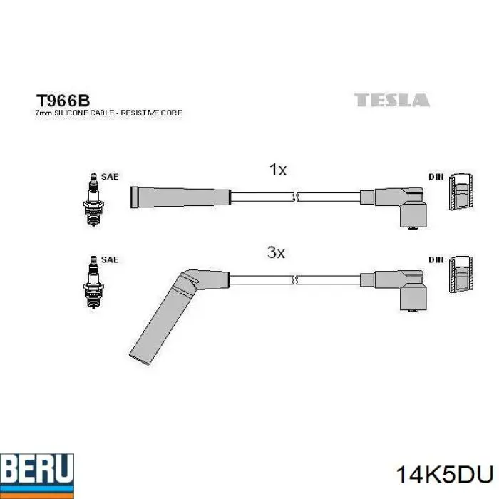 Свічки автомобільні Beru 14K5DU ціна, від 1.23 USD