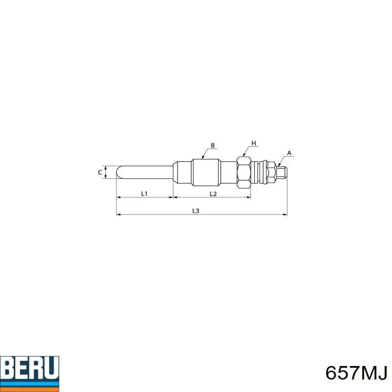 Свіча накалу Beru 657MJ ціна, від 7.27 USD
