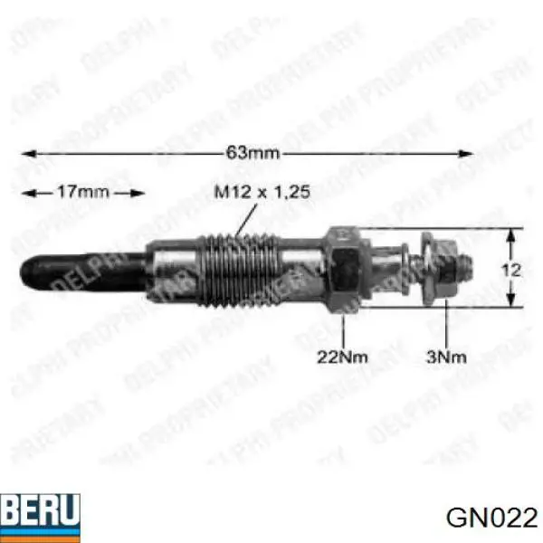Свічка накалу GN022 Beru