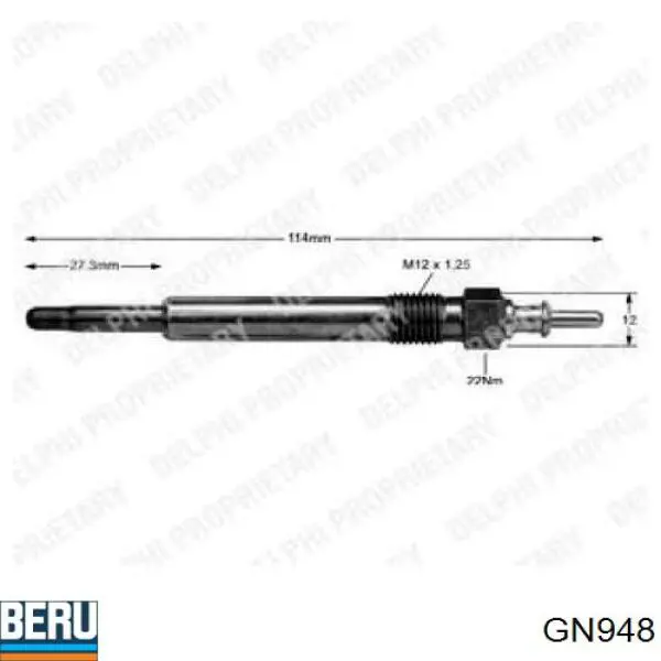 GN948 Beru Свічки розжарювання