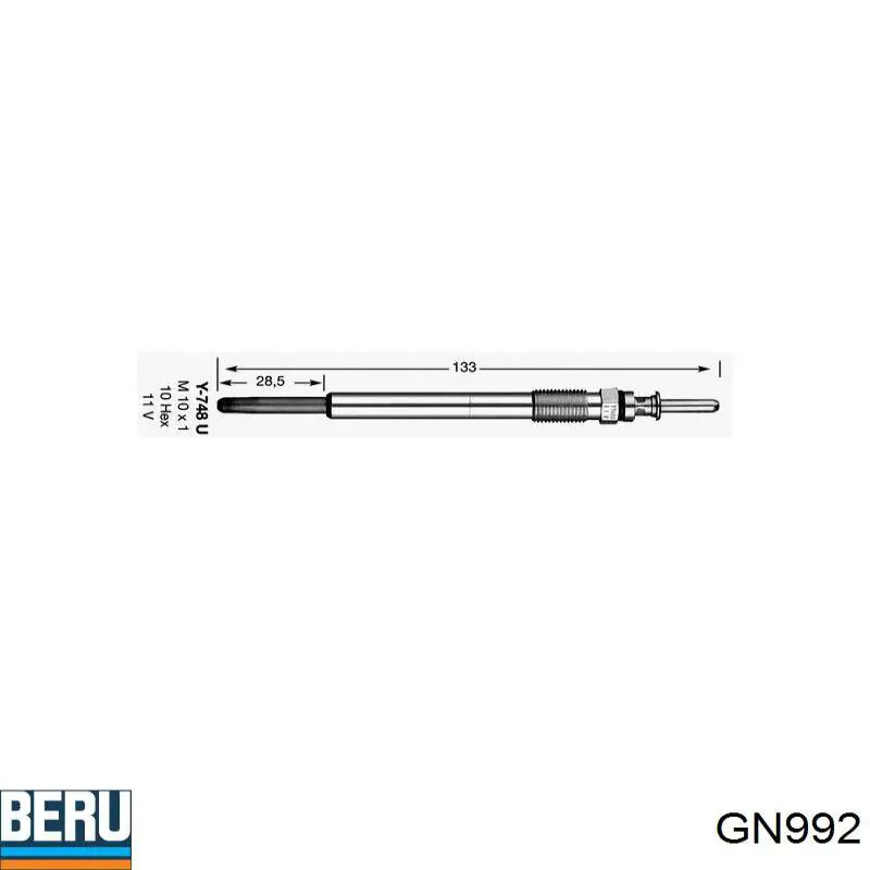 GN992 Beru Свічки розжарювання