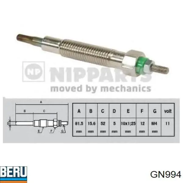 Свічка накалу GN994 Beru