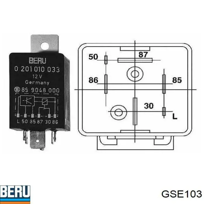 Купити GSE103 Beru Реле свічок накалу