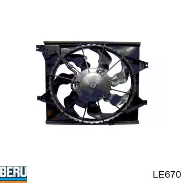 Купити 253802K200 Hyundai/Kia Дифузор радіатора охолодження, в зборі з двигуном і крильчаткою