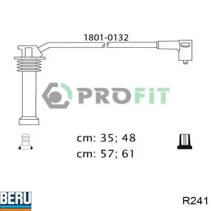 Високовольтні дроти 1052493 Ford