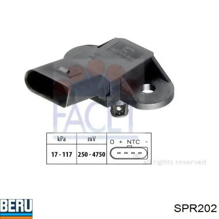 MAP сенсор Beru SPR202 ціна, від 12.54 USD