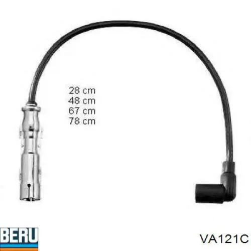 986357724 Bosch кабель високовольтний, циліндр №4