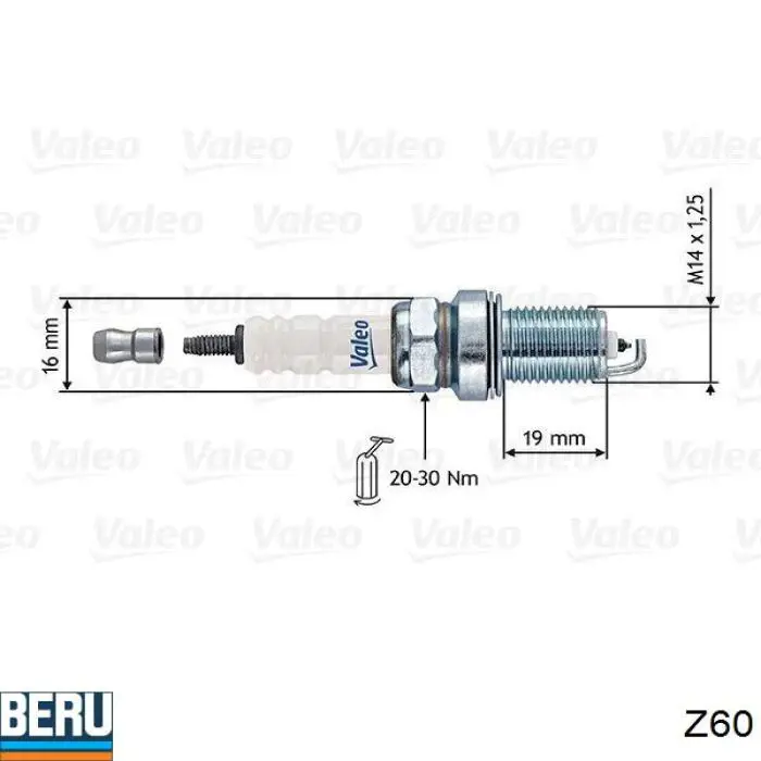 Z60 Beru Свіча запалювання