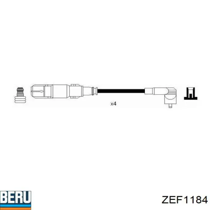 ZEF1184 Beru дріт високовольтні, комплект