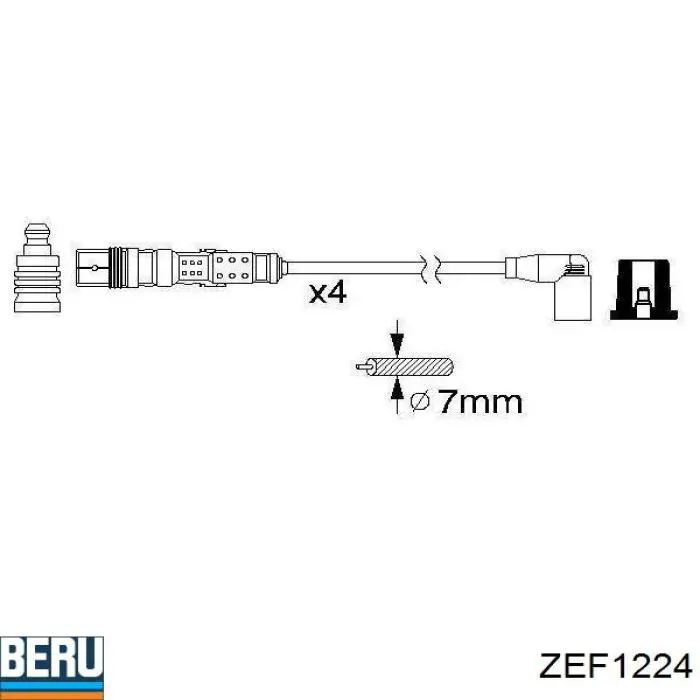 Дріт високовольтний, комплект ZEF1224 Beru