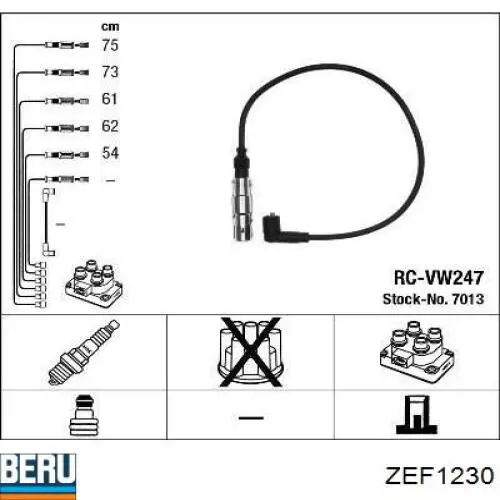 Дроти запалювання Beru ZEF1230 ціна, від 95.48 USD