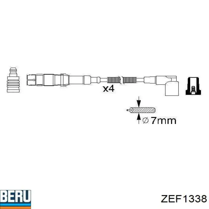 Високовольтні дроти ZEF1338 Beru