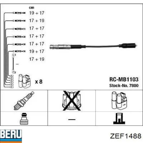 ZEF1488 Beru Проводи високовольтні