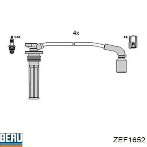 Дріт високовольтний, комплект ZEF1652 Beru