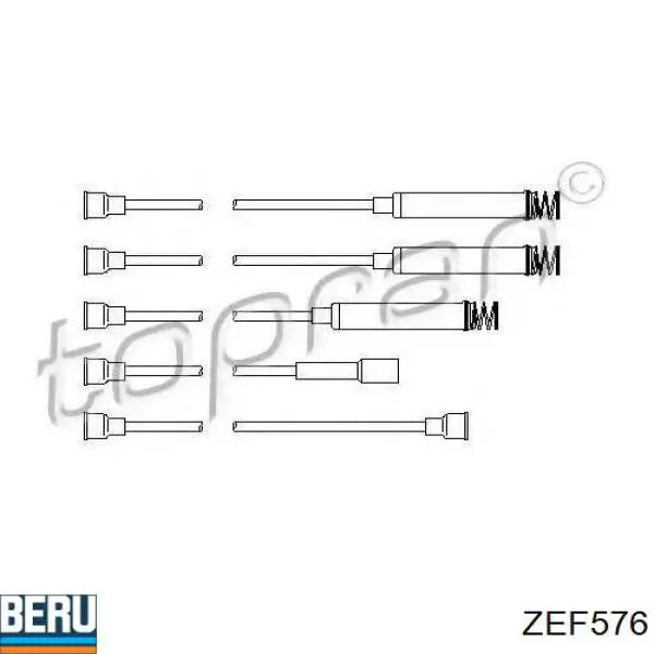Проводи високовольтні на Opel Kadett E 35, 36, 45, 46