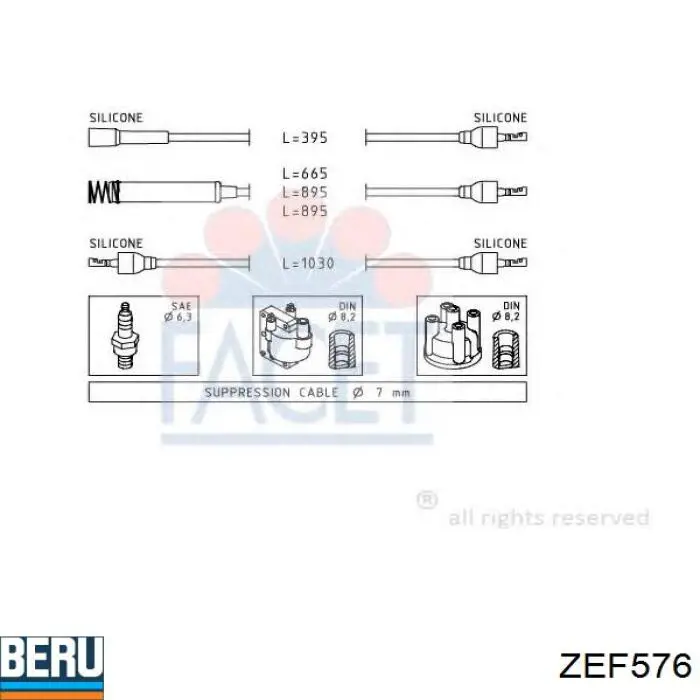 Дріт високовольтний Opel Kadett E