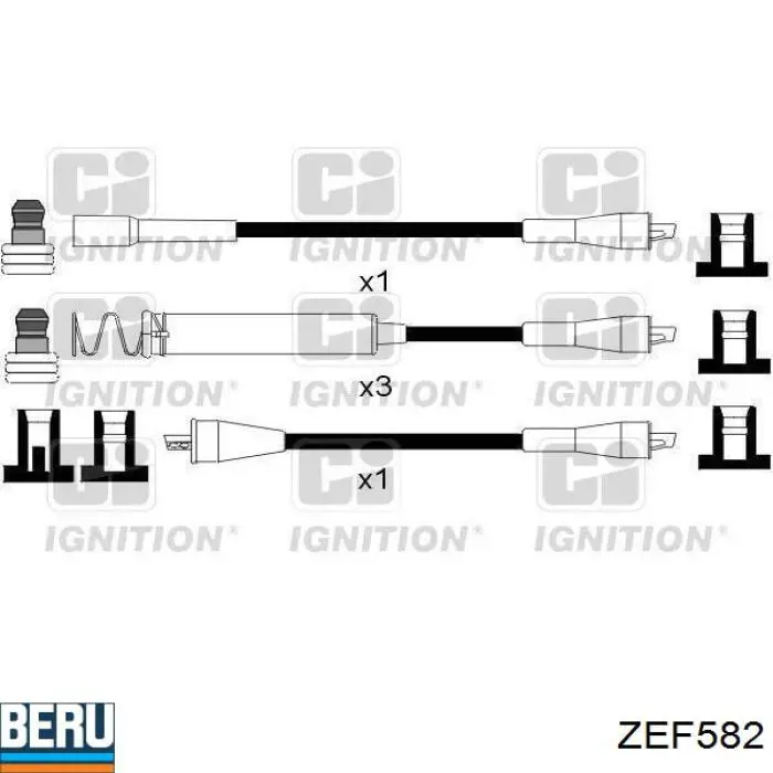 Дріт високовольтний, комплект ZEF582 Beru