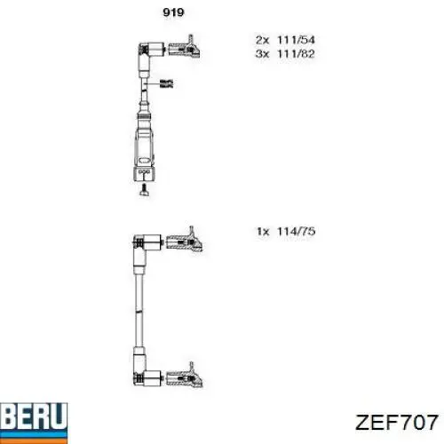 ZEF707 Beru дріт високовольтні, комплект