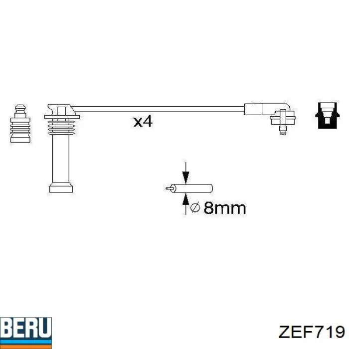 Дріт високовольтні, комплект ZEF719 Beru