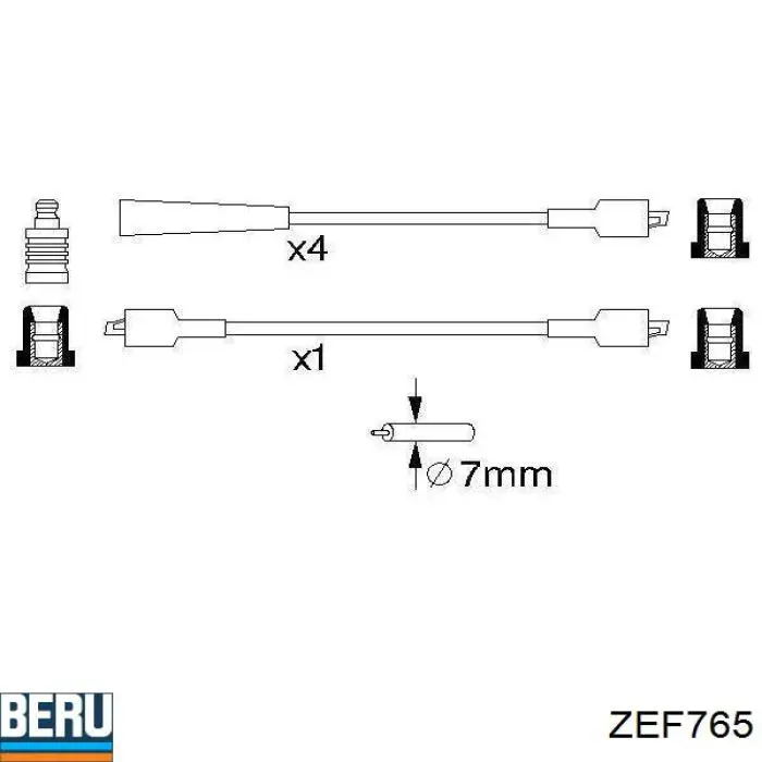 Купити ZEF765 Beru Провід високовольтні, комплект