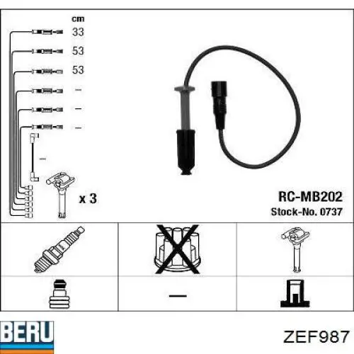 Високовольтні дроти ZEF987 Bectep