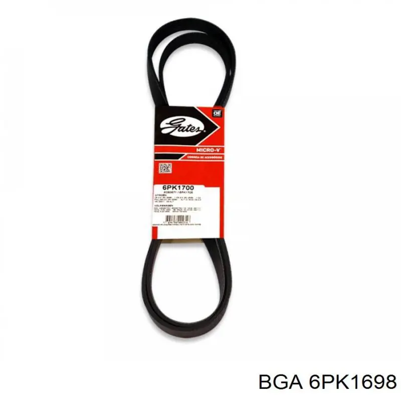 Клиновий ремінь BGA 6PK1698 ціна, від 18.80 USD