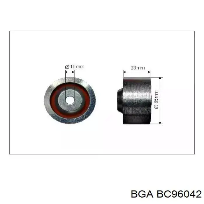 Ролик натяжителя ременя газорозподілу BGA BC96042 ціна, від 30.25 USD