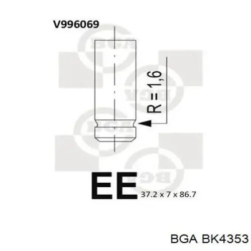 Болт головки блока циліндрів, ГБЦ BK4353 BGA