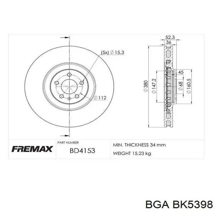 Болт головки блока циліндрів, ГБЦ BGA BK5398 ціна, від 18.02 USD