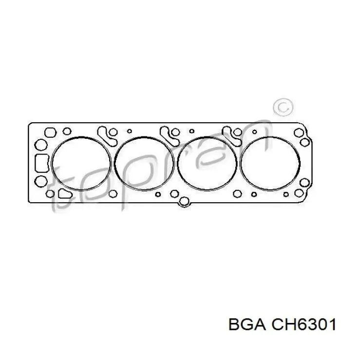 0607992 Opel прокладка головки блока циліндрів (гбц)