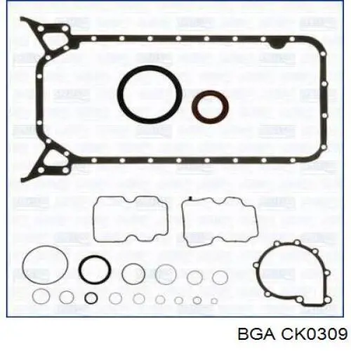 Комплект прокладок двигуна, нижній BGA CK0309 ціна, від 32.76 USD