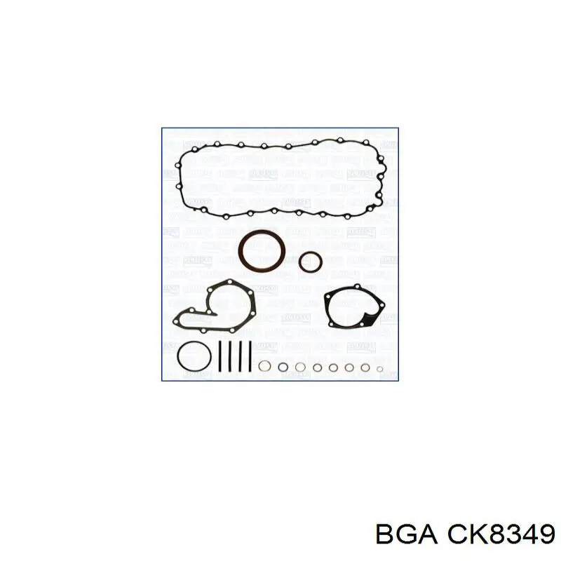 Комплект прокладок двигуна, нижній BGA CK8349 ціна, від 28.80 USD