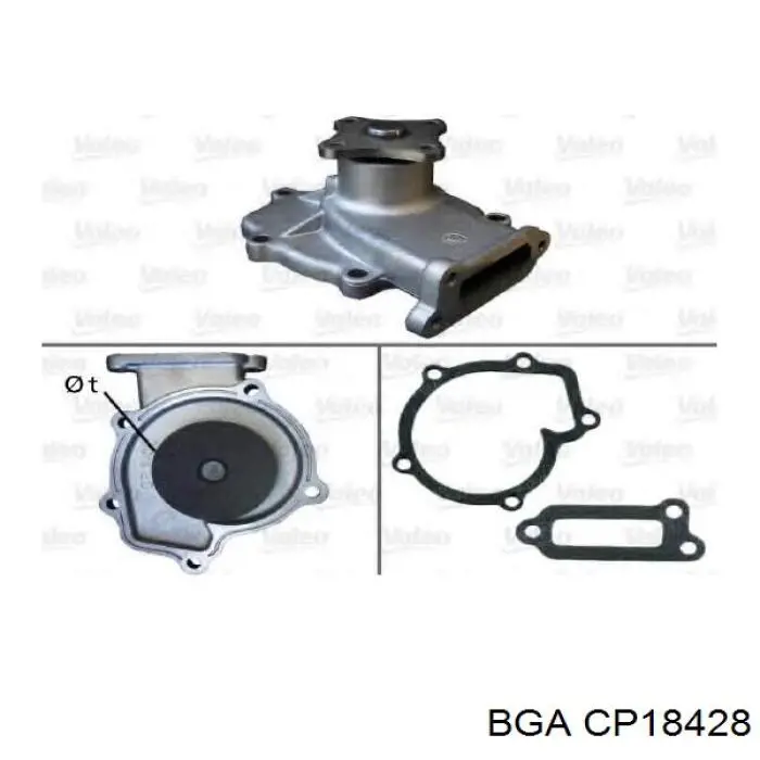 Помпа охолодження BGA CP18428 ціна, від 22.72 USD