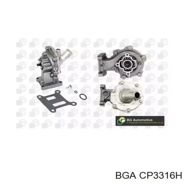 Помпа водяна (насос) охолодження, в зборі з корпусом CP3316H BGA