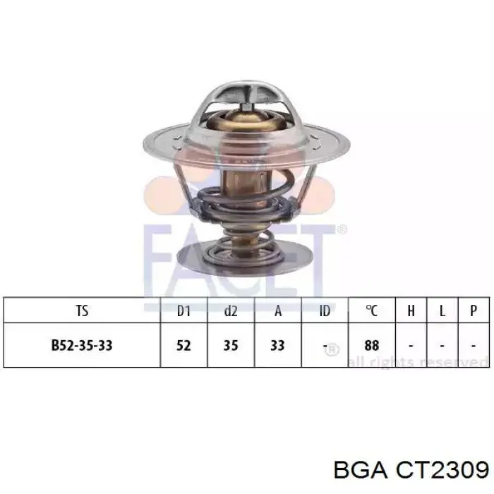 CT2309 BGA термостат