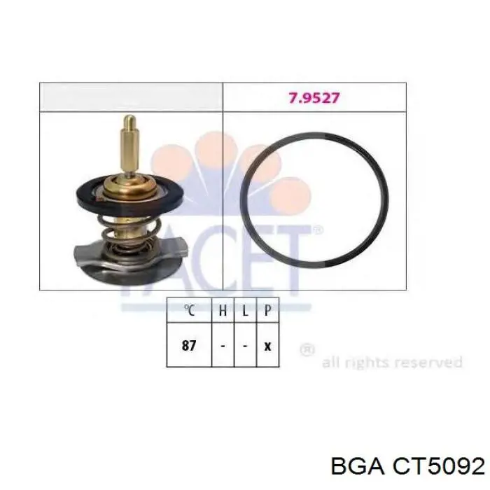 Автомобільний термостат BGA CT5092 ціна, від 25.35 USD