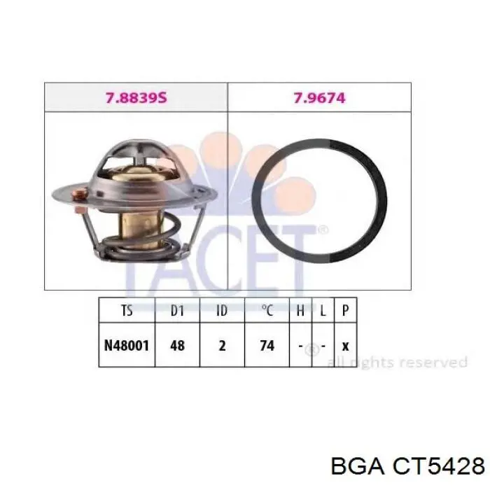 Автомобільний термостат BGA CT5428 ціна, від 8.50 USD