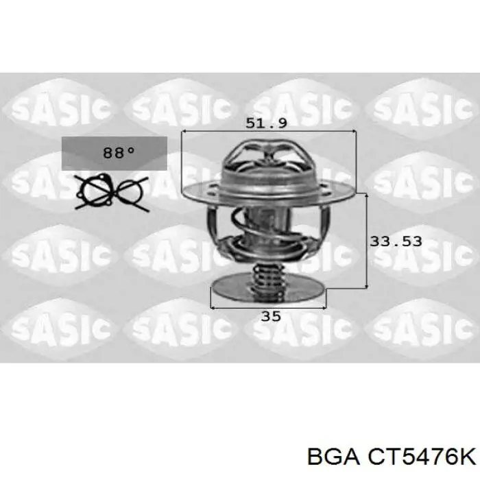 CT5476K BGA Авто термостат