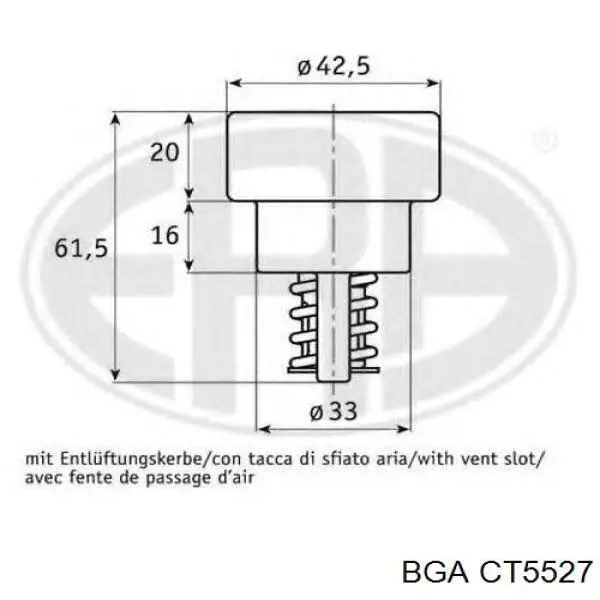 Автомобільний термостат BGA CT5527 ціна, від 5.45 USD