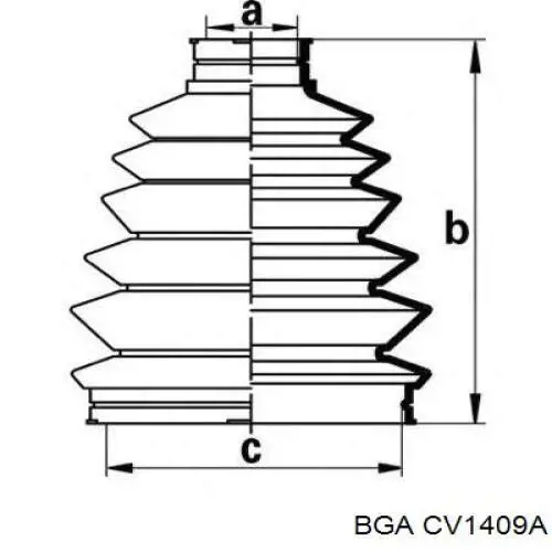 Купити CV1409A BGA Шарнір приводу зовнішній