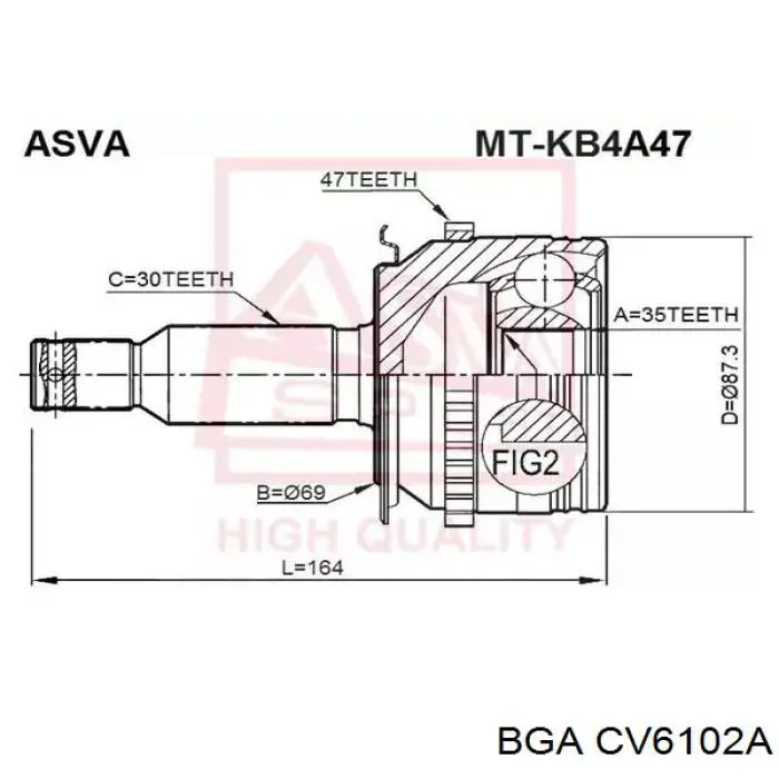 CV6102A BGA Граната зовнішня