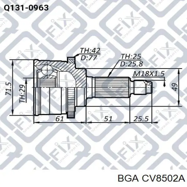 Граната колісна BGA CV8502A ціна, від 27.44 USD