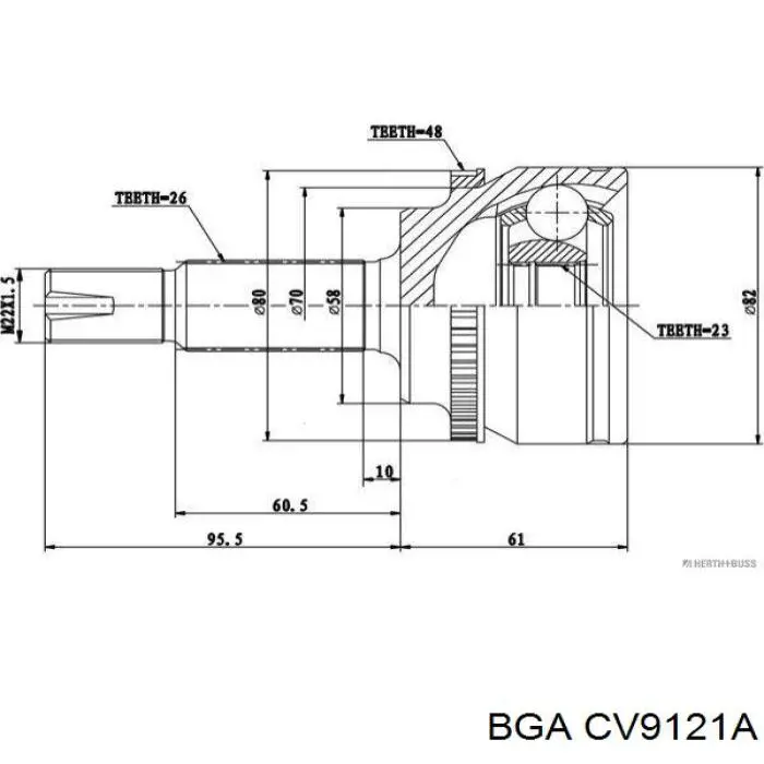 CV9121A BGA Граната зовнішня