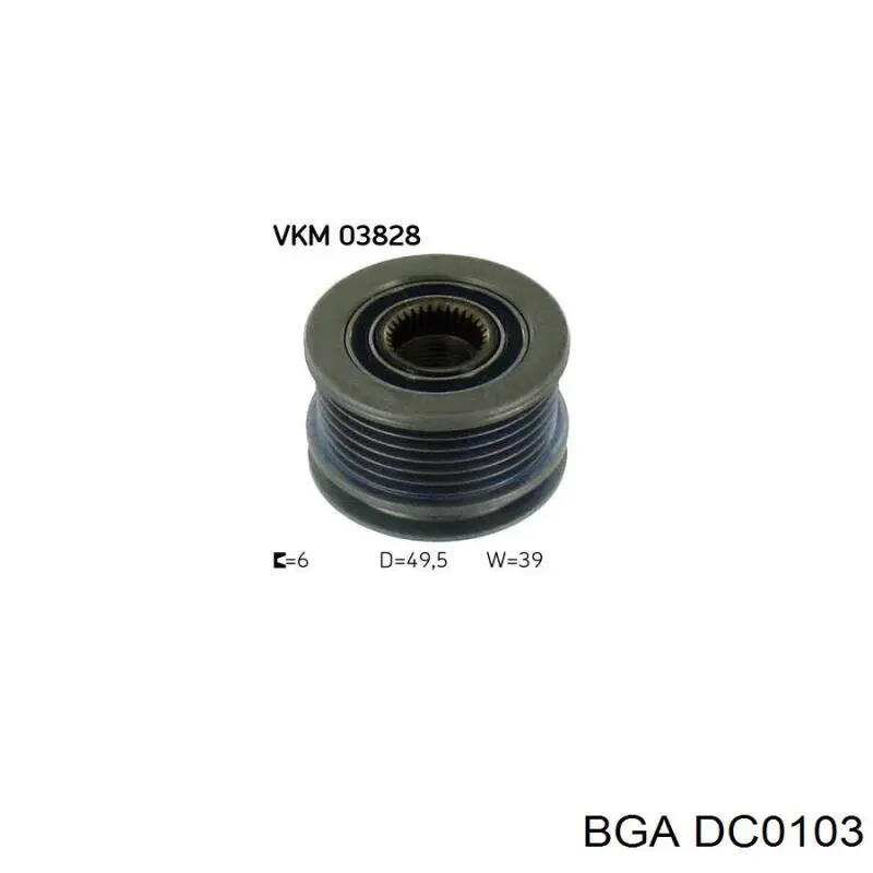 Шків генератора DC0103 BGA