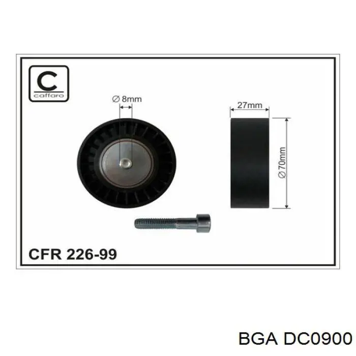 Ролик приводного ременя, паразитний BGA DC0900 ціна, від 14.47 USD