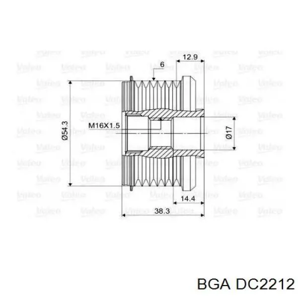 Шків генератора DC2212 BGA