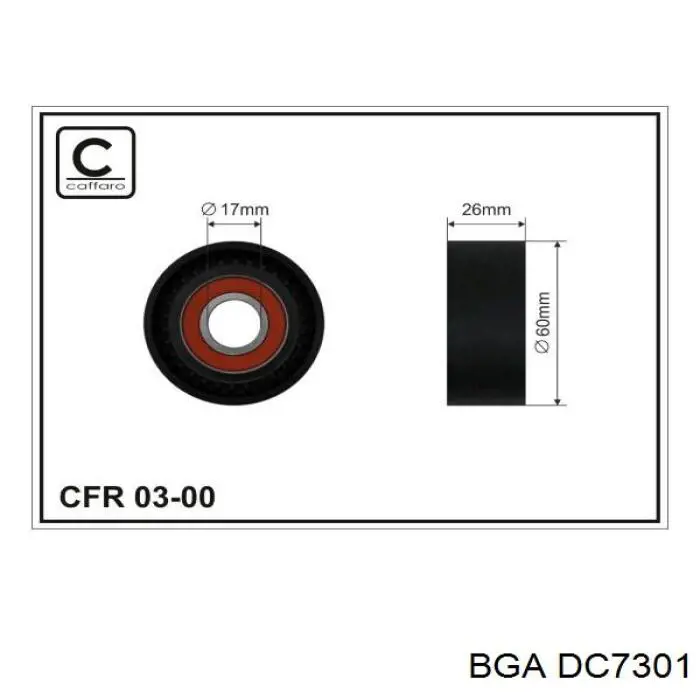 DC7301 BGA Ролик приводного ременя, паразитний