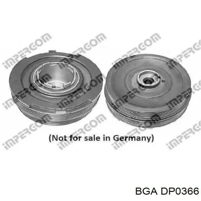 Шків колінвала (демпфер ) BGA DP0366 ціна, від 82.56 USD