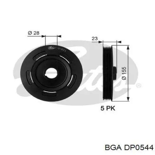 Купити DP0544 BGA Шків колінчастого вала