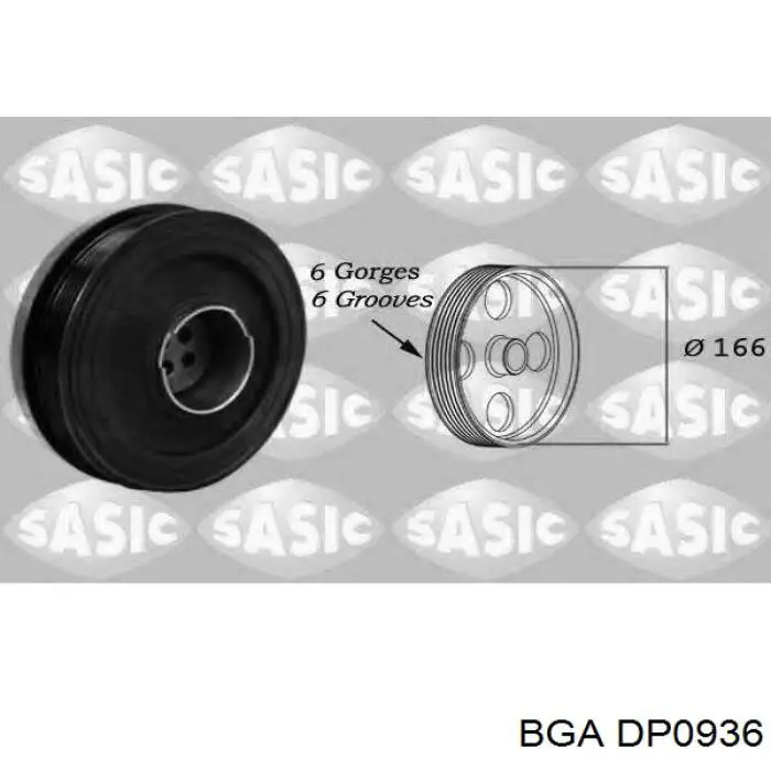 Купити DP0936 BGA Шків колінчастого вала